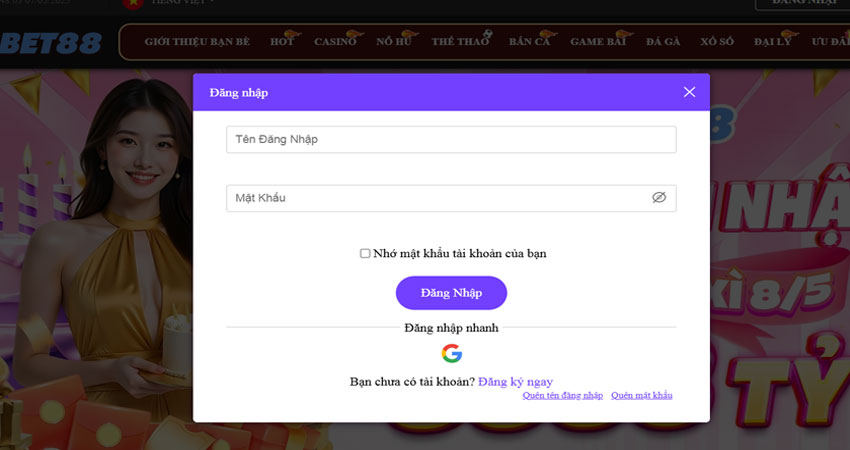Đăng nhập BET88